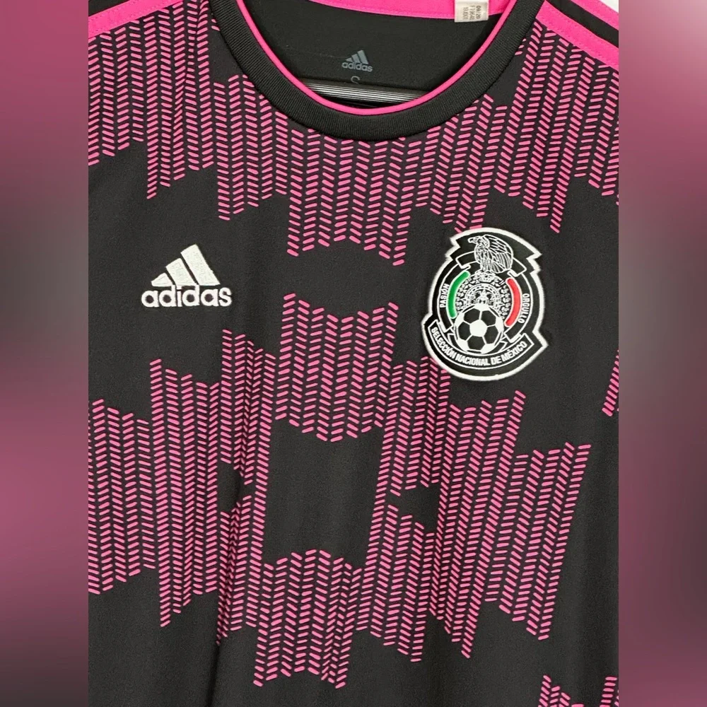 Adidas Mexico National Team Black Pink Aeroready Soccer Football Jersey Small - Picture 2 of 9